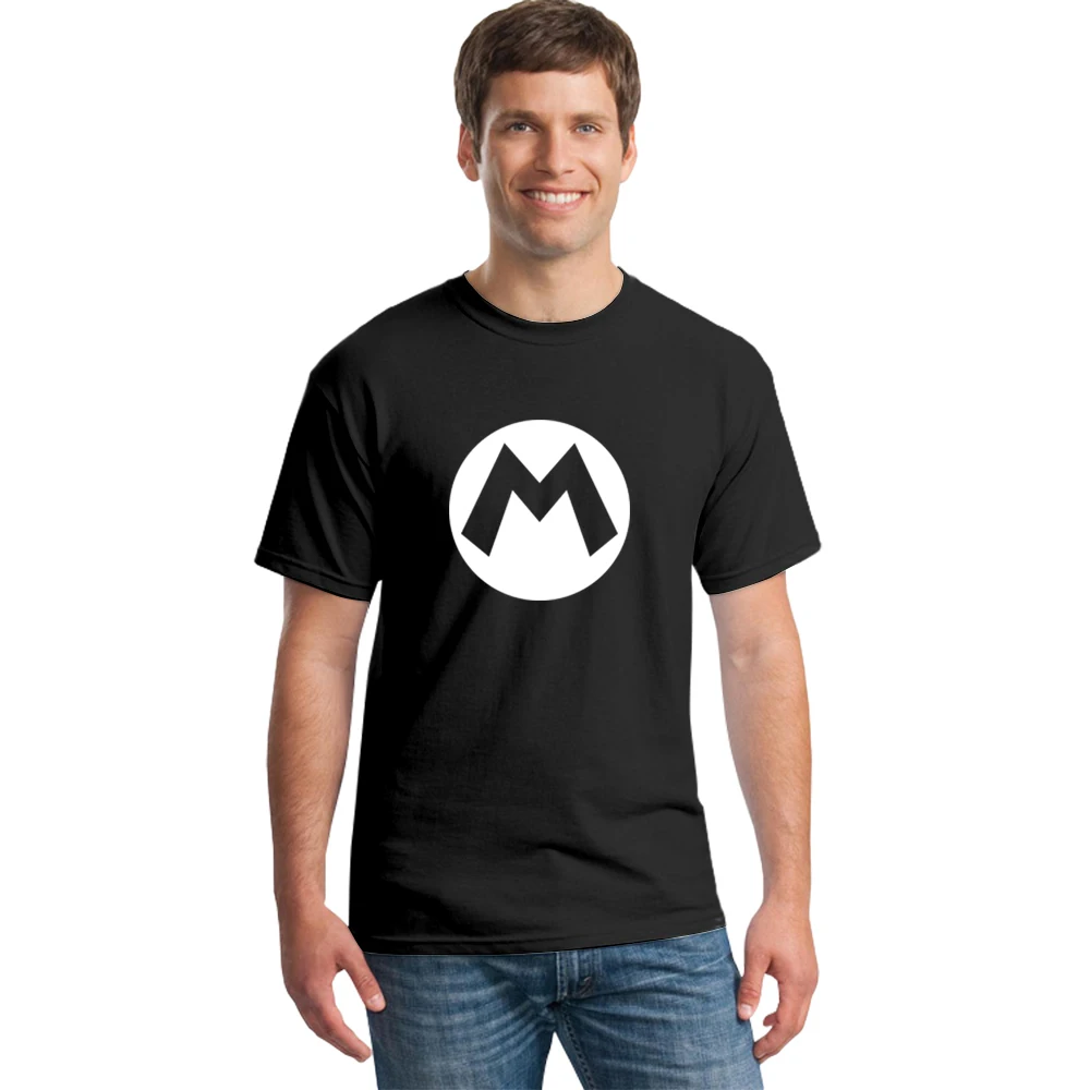 Super Mario Bros M Logo T Shirt Summer New Cartoon Men T-shirts Fashion Short Sleeve Cotton O-neck Game Men Clothing Tops Tee Super Mario Bros M Logo T Shirt Summer New Cartoon Men T-shirts Fashion Short Sleeve Cotton O-neck Game Men Clothing Tops Tee