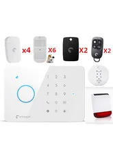 App Control SMS GSM Wireless Security Protection Home usage Alarm system with Solar siren and Pet