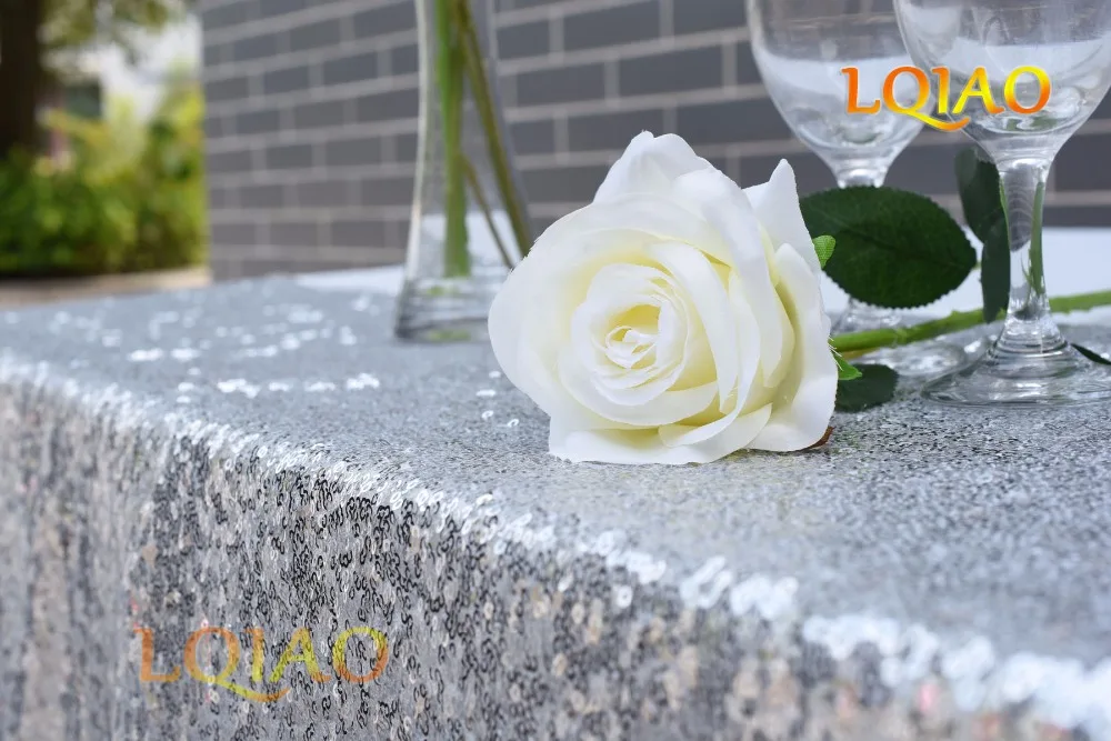 Silver Sequin Tablecloth-013