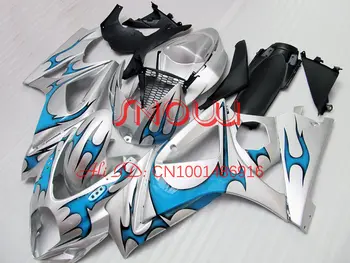

Blue Flame in Silver Fairing for SUZUKI GSXR1000 07 08 GSX-R1000 07-08 GSX R1000 2007 2008 GSXR 1000 K7 07 08 2007 2008