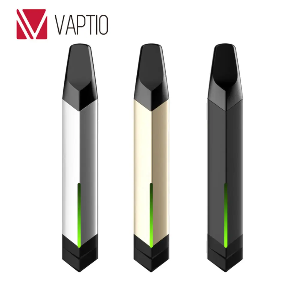 

Newest Original Vaptio Solo-Flat Pod Starter Kit 650mAh 1.5ml with Lip Friendly Duckbill Mouth & Top E-liquid Filling E-cig Kit