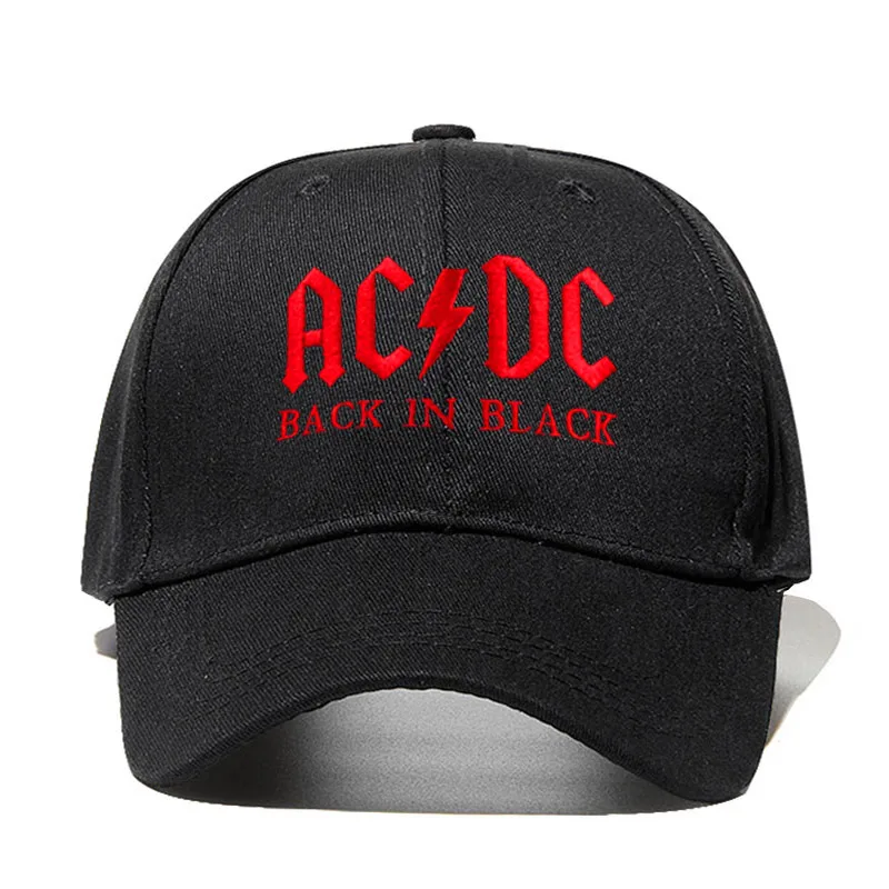 Бейсбольная кепка AC/DC в стиле рок, хип-хоп, Мужская бейсболка с вышитыми буквами, Повседневная Кепка для диджея, рок, папы, Прямая поставка