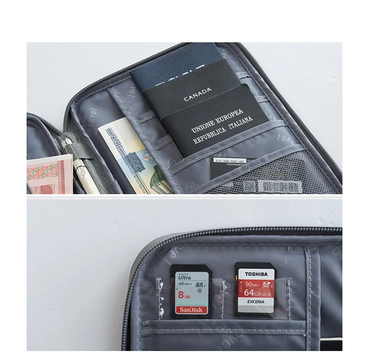 Новые дорожные сумки для паспорта унисекс непромокаемые Полиэстеровые портативные пылезащитные Многослойные большие емкости дизайн ID
