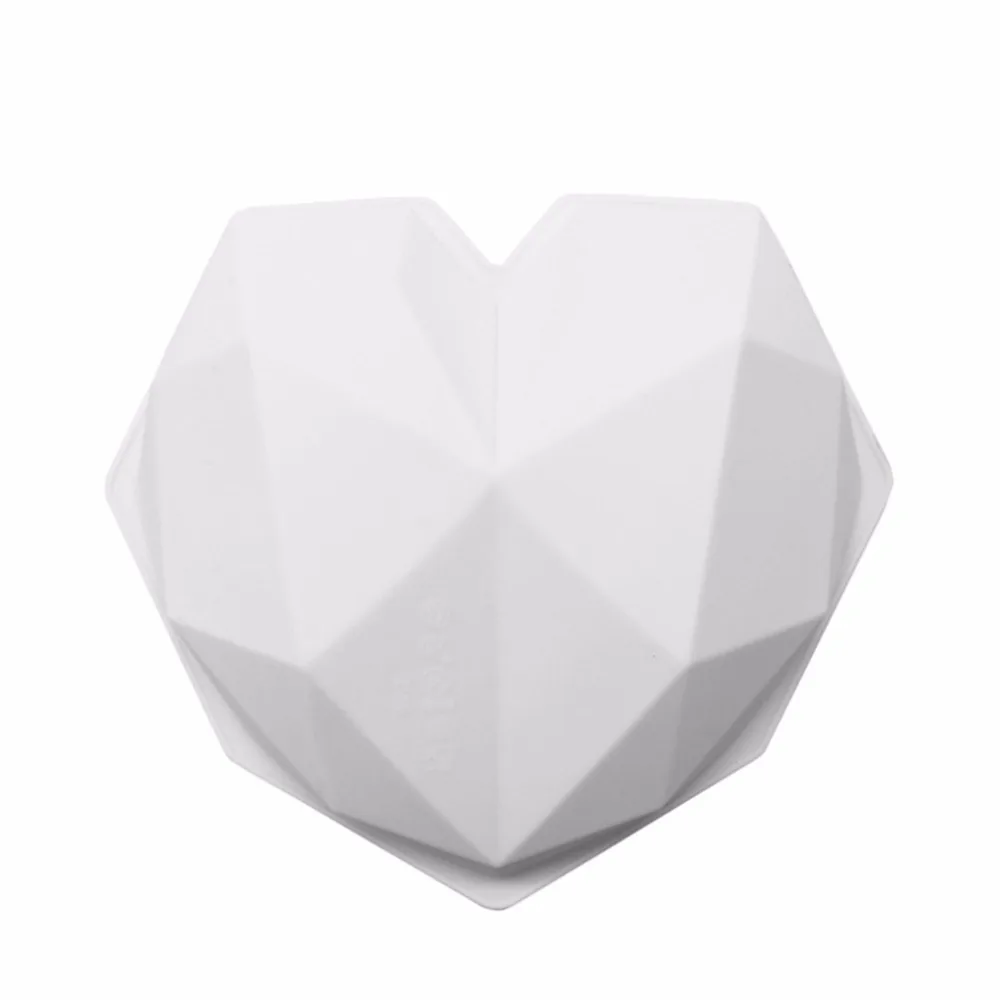 NEW Handmade Love Heart Diamond Shape Silicone Cake Chocolate Molds For Pudding Chiffon Mousse Dessert Baking Pastry Tools | Дом и сад