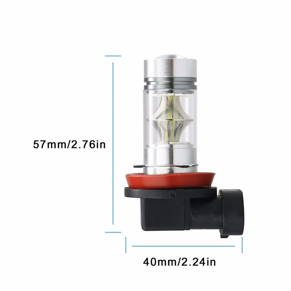 Светодио дный лампы Супер яркий Противотуманные фары 12 В-24 В H8 H11 DRL Вождения задний фонарь Источник Парковка 1250LM авто 6000 К белый свет