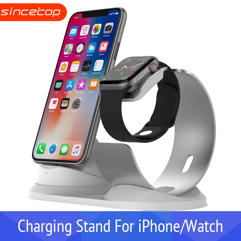 

2 in 1 Charging Stand For iPhone11Pro X XR XS Max 8 7 6 Apple Watch Charger Dock Holder For iWatch Mount Stand Charging Station