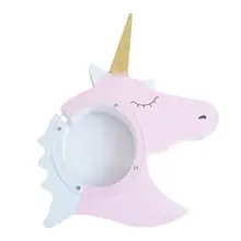 Unicorn Shape Wooden Money Boxes Gift For Children ‘s Room Decoration Transparent Piggy Bank Christmas Decor #30