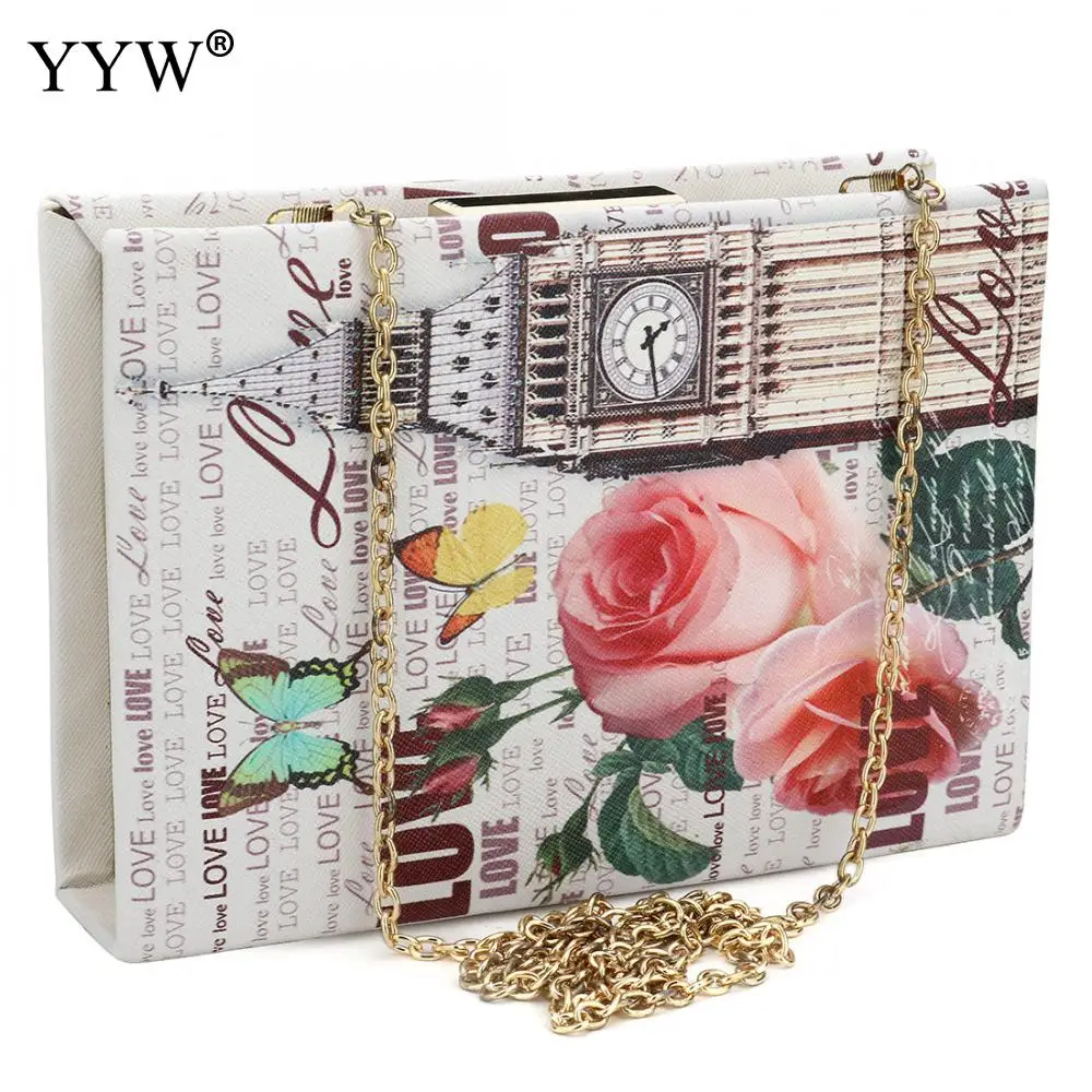 

Vintage Luxury Women Bags Evening Party Bag for Female Book Type Clutch Bag Lady's Handbag Famous Brand Chain Crossbody Bag