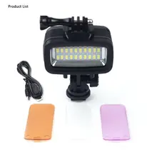 130ft Mergulho Gopro Debaixo D’ Água À Prova D’ Água LEVOU luz de Vídeo Bateria Li-ion Embutida 700LM para GoPro Herói 6/5/4 SJCAM ACTION Camera
