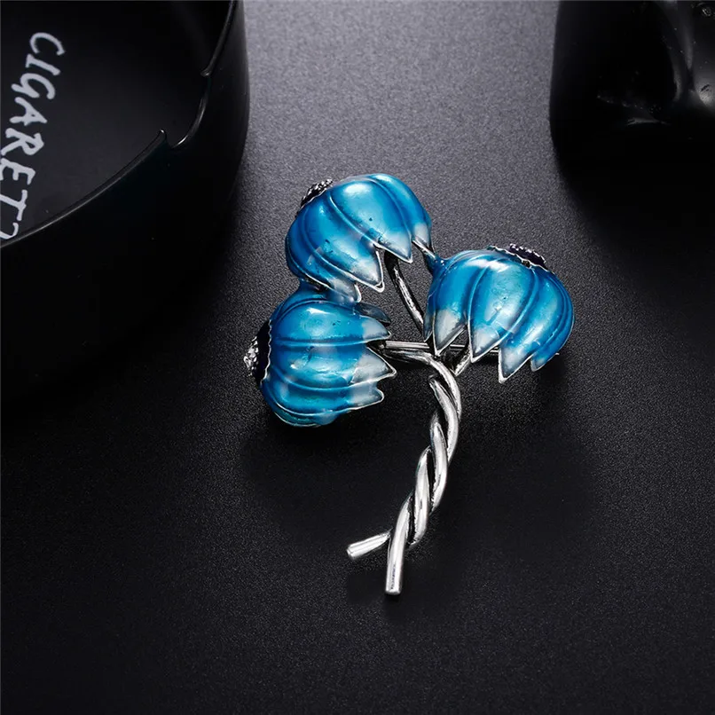 Classic Special Flowers Enamel Brooches Metal Plants Weddings  Party Brooch Pins Clothing Accessories 30LY04 (3)