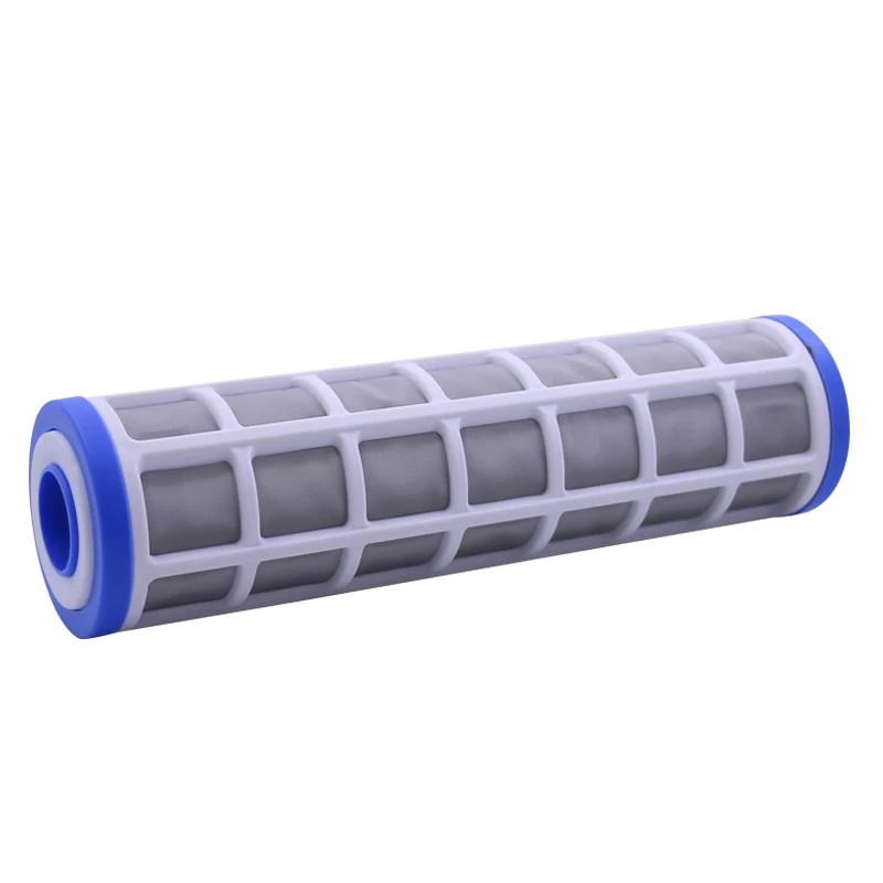 10" Stainless Steel Wire Mesh Filter Cartridge 40 Micron Water Purifier Pre-filter Can Fill Polyphosphate For Scale Prevention