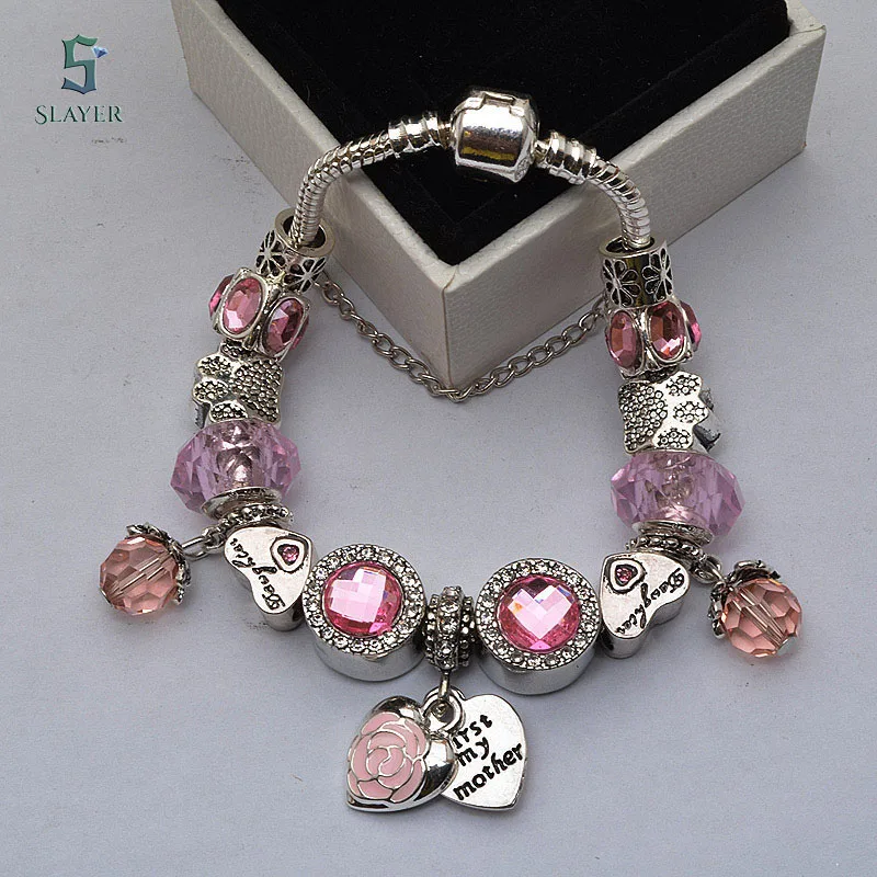 Горячие продажи Pulseira Feminina браслет для Женщин Мода DIY Ювелирных Изделий Шариков Fit