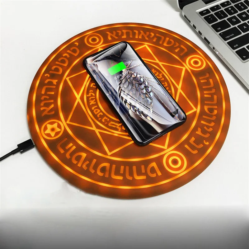 

Universal Magic Circle Wireless Charger 10W Quick Wireless Charging Pad for iPhone XS Max X 8 Samsung Xiaomi Redmi Huawei