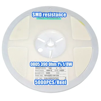 

1 Reel 0805 390R 390 Ohm 1% 1/8W SMD Resistance 5000PCS/Reel