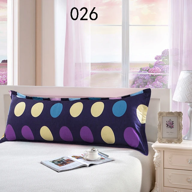 Yellow Blue Circle Cotton Double Pillowcases Long Pillow Case Bed Yellow Blue Circle Cotton Double Pillowcases Long Pillow Case Bed Sack 45x120cm 45x150cm Cover