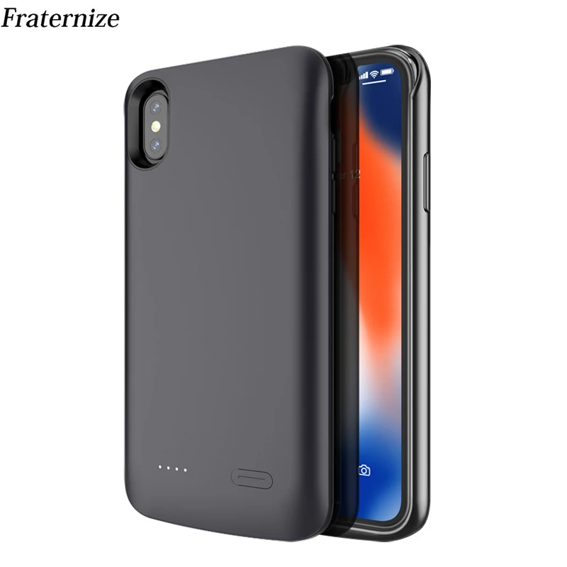 Тонкий чехол для зарядного устройства iPhone X XS Max тонкий внешний аккумулятор