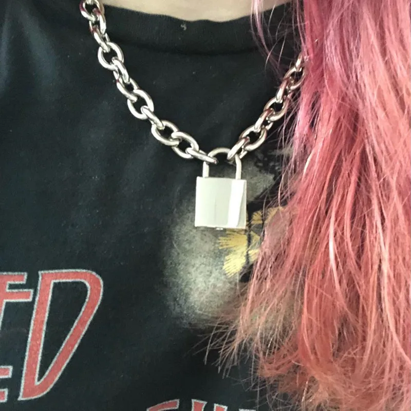 Хит панк металлическая цепочка рок ожерелье для мужчин и женщин унисекс рок/хип-хоп ожерелье 19,7"
