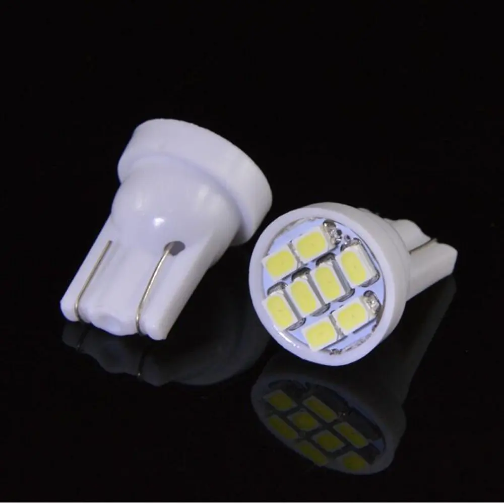 100 шт. белый светодиод T10 8 smd 1206 светодиодов 8SMD интерьер автомобиля свет 194 168 192 W5W