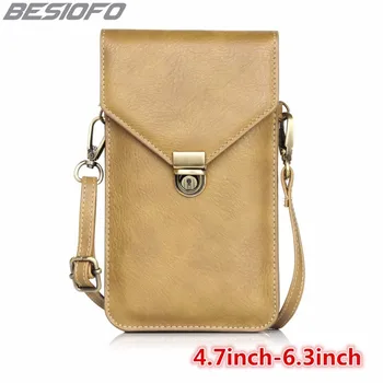 

Girl Women Bag Double Pockets Pouch Card Slots Holster With Belt Buttons Phone Case For HTC One M7 M8 M9 M10