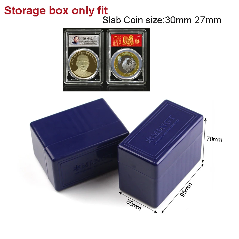 

Small one 804217 PCCB Certified Coin Slab Storage box For 10coins slab White color only fit coin slab 27mm and 30mm