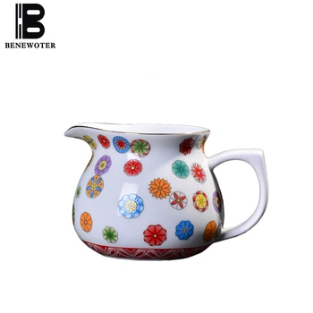 

220cc Jingdezhen Brief Hand Painted Fair Cup Ceramic Cha Hai Home Tea Ceremony Accessories Coffee Milk Public Mug Drinkware Gift