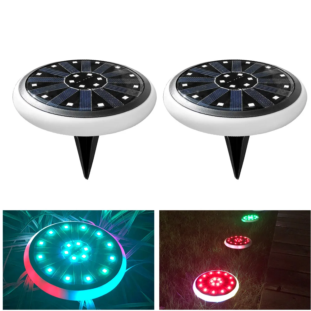 

2019 NEW LED Underground Light RGB Solar Lawn Lamp Garden Yard Decoration Waterproof Landscape Lighting Solar Garden Path Lights