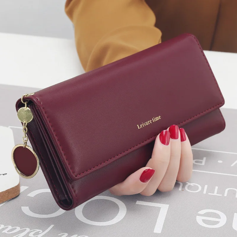New Fashion 2018 Women Wallets Long Style Multi-functional Wallet Purse Fresh Pu Leather Female Clutch Card Holder Phone Purse