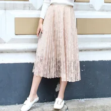 Корейская весна лето женская модная юбка сексуальная сетка высокого качества элегантная женская кружевная полый тонкий свободная черная юбка