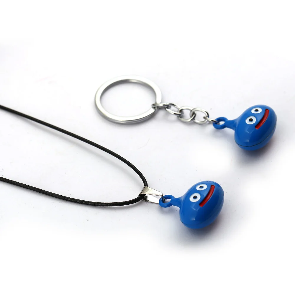 

J Store Game Dragon Quest Kuesuto Key Chain Blue Metal Slime Pendant Key Holder Kids Women Men Figure Anime Chaveiro JJ13092