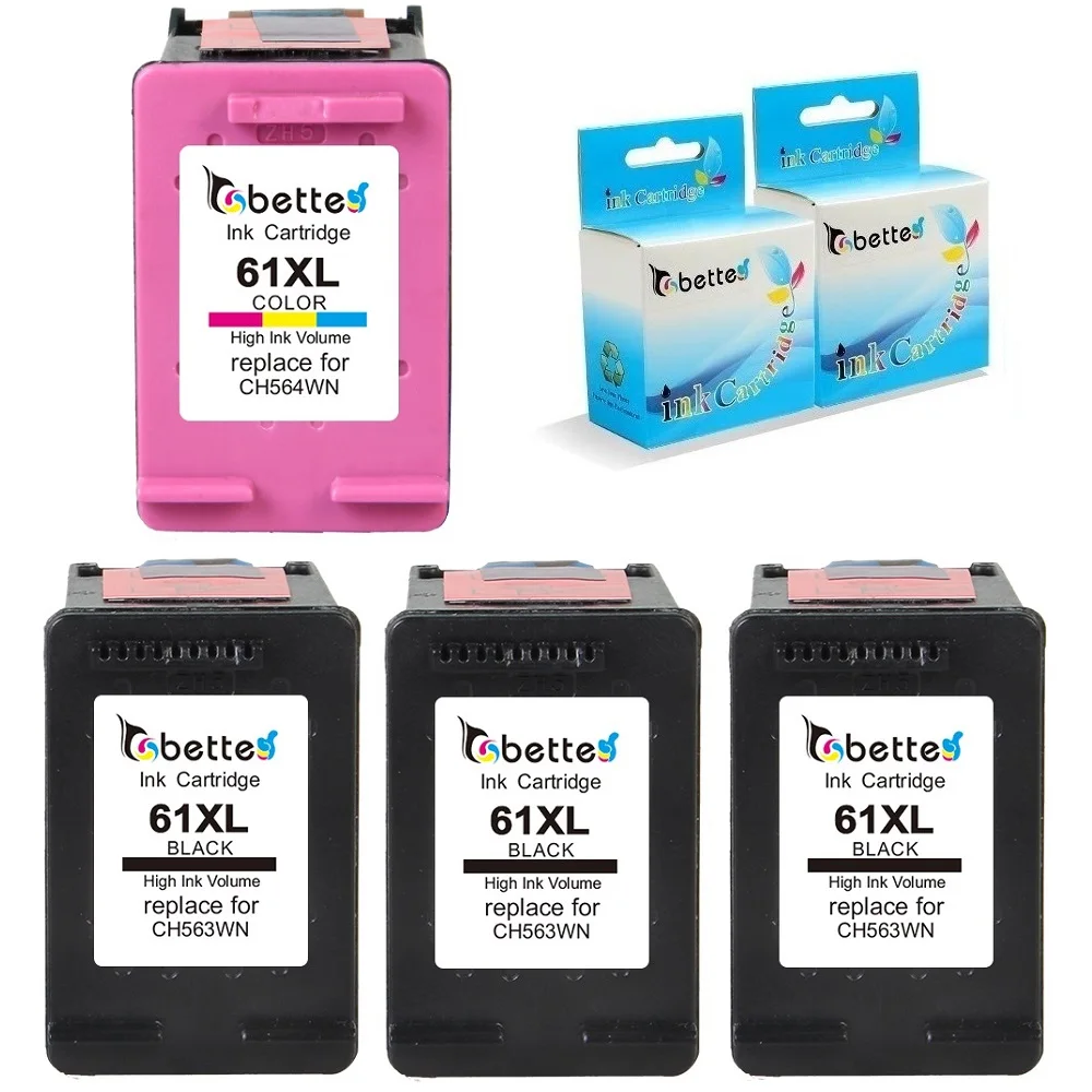 4PK, BETTE Ink Cartridge Replacement for HP 61 XL hp61 DeskJet 1010
