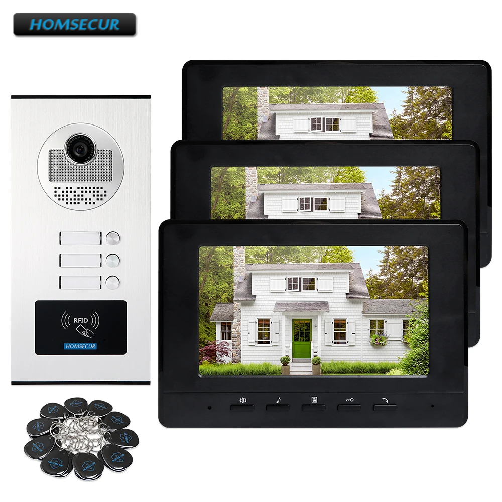 

HOMSECUR (XC111-3+XM707-B) 7"TFT Video&Audio Smart Doorbell With Outdoor Monitoring For Secure Home