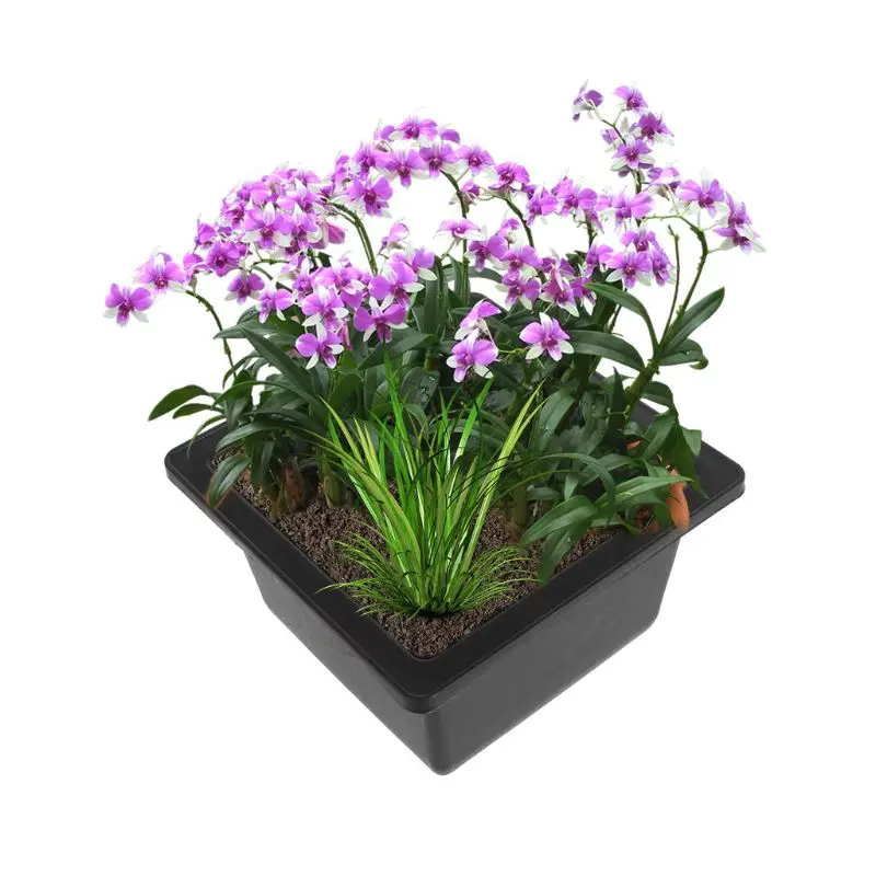 

Pretty Flower Pot Balcony Square Flower Bonsai Bowl Nursery Basin pots Planter Rectangle Flower Pots