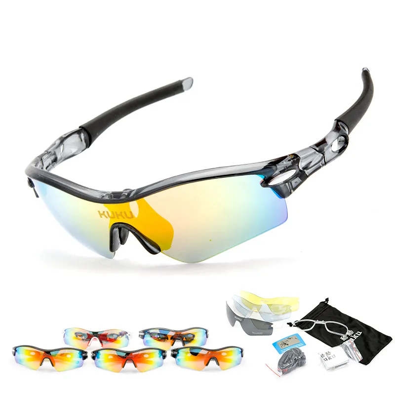 cycling glasses 5 lens clear bike glasses eyewear UV Proof sport