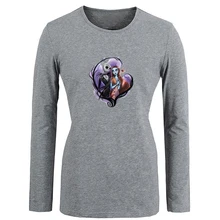 The Nightmare Before Christmas jack and sally Tshirt For Women girls long sleeves Tee Tops Creative Printed Tee Cosplay costume