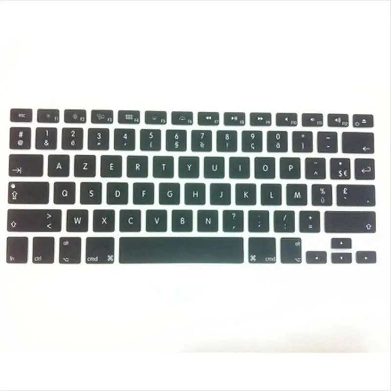AZERTY французский силиконовый чехол для клавиатуры США защитная пленка Apple MacBook Pro