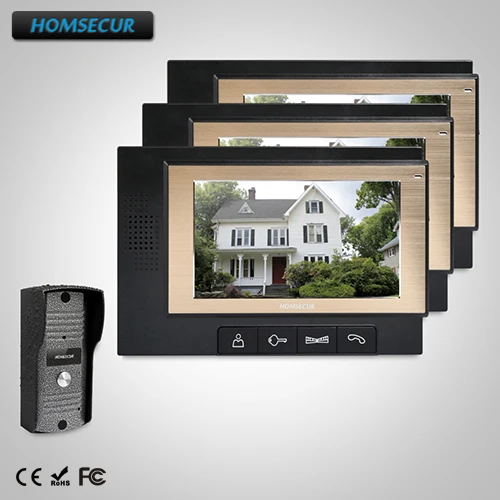 

HOMSECUR 7" Wired Video Door Entry Security Intercom with IR Night Vision : TC031 + TM702-B