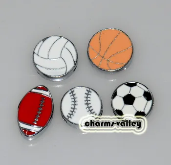 

50PCS 8MM Mixed Style Enamel Balls Slide Charms DIY Accessory Fit 8mm Wristband Pet Dog Collars Strips Keychain