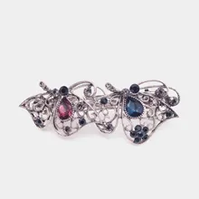 Korean ancient jewelry hair headdress hairpin crystal butterfly spring clip word folder boutique wholesale
