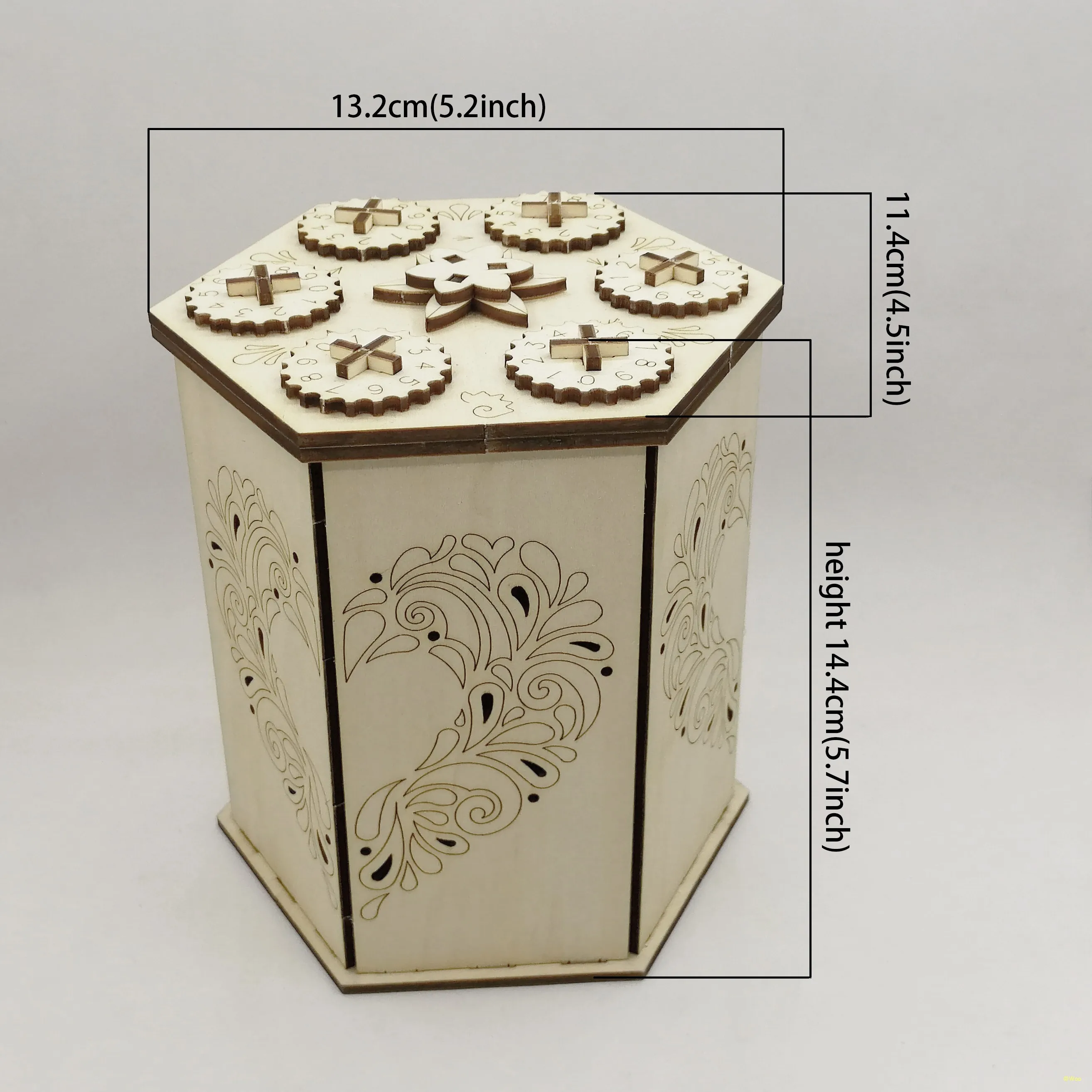 Шифр код депозит коробка 3D Пазлы Механическая деревянная модель головоломки Развивающие игрушки сборки и детальные шаги сшивания