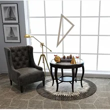 Роскошный круглый коврик из воловьей кожи, современный ковер natrual milch cowskin для гостиной, спальни, украшения в американском стиле