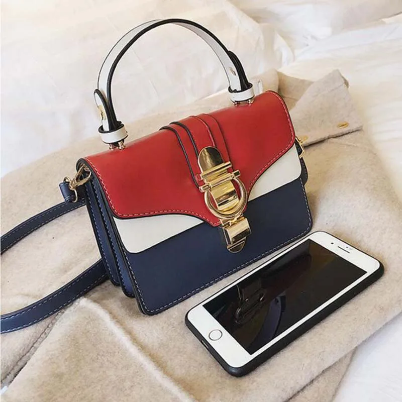 Di Donne Nuove 2019 red Modo Piccola Signore brown Con Per E Blocco A Borse Le Borsette Borsa Pannelli Blue Tracolla Classico Delle BqAwwE5F