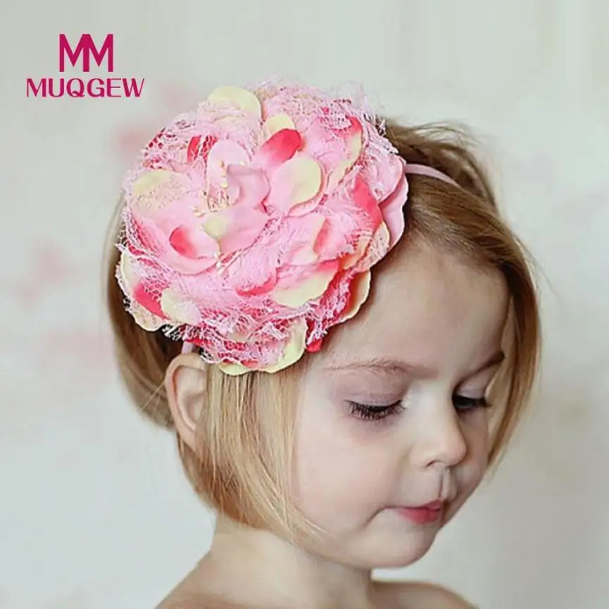 MUQGEW headband for girls with big flower baby girl headbands elastic