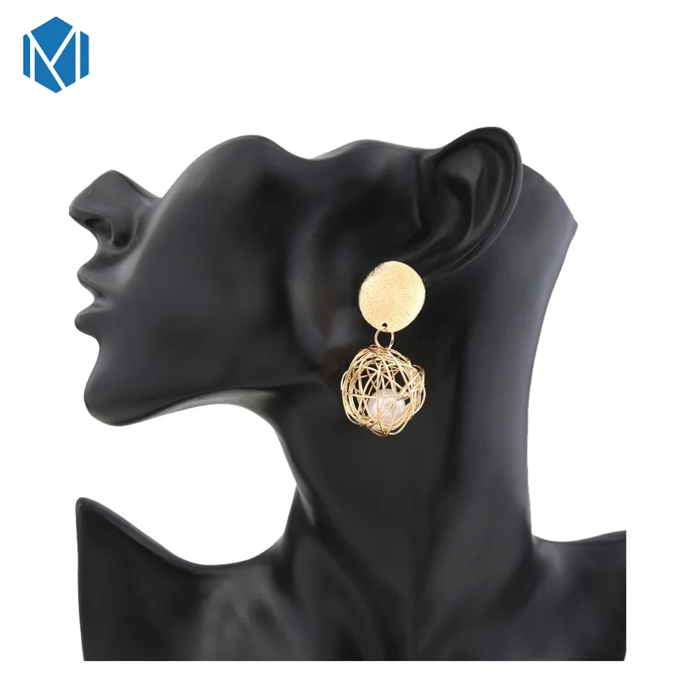 Новые жемчужные серьги MISM модные ювелирные изделия металлические