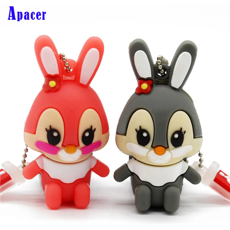 

Apacer usb flash drive pen drive pink memory stick gray rabbit 8GB 16GB pendrive