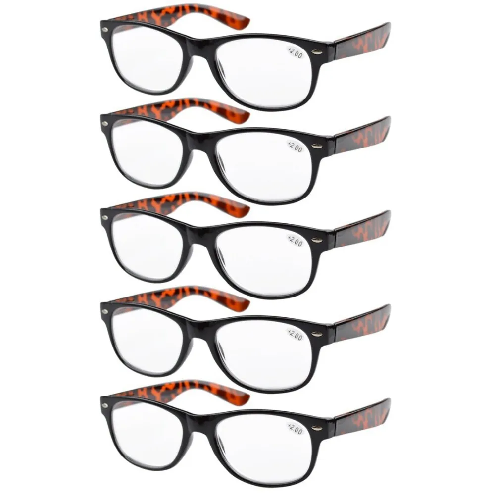 R011-5pcs-Mix цветной окуляр 5-pack пружинные петли 80 очки для чтения включает в себя солнечные считыватели+ 0,50-+ 4,00