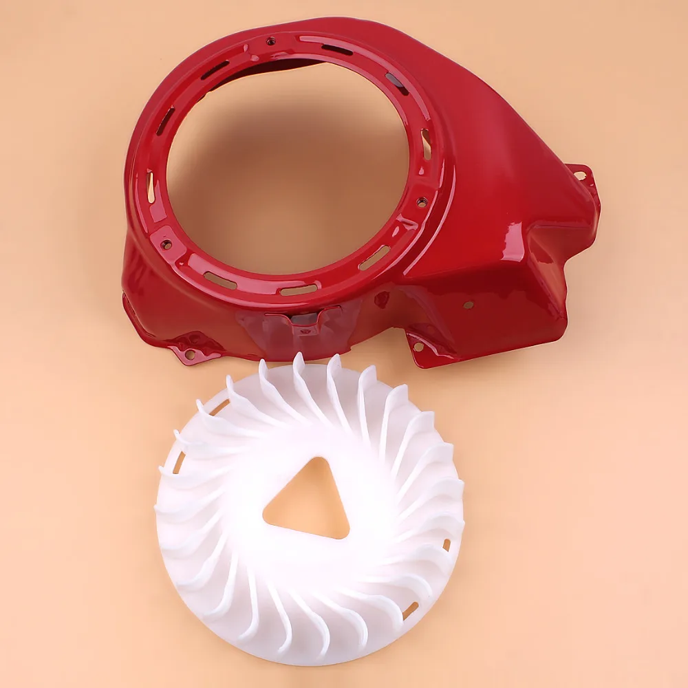 

RED Recoil Shroud Cover Housing Cooling Fan For HONDA GX390 GX340 GX 390 340 188F 11-13HP Gas Engine Motor Generator Water Pump