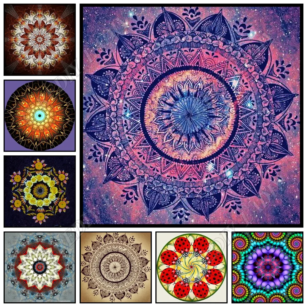 

Full Square / Round Diamond Painting Mystery Mandala Diamond Embroidery Crystal Mosaic Pattern Rhinestones Cross Stitch Crafts
