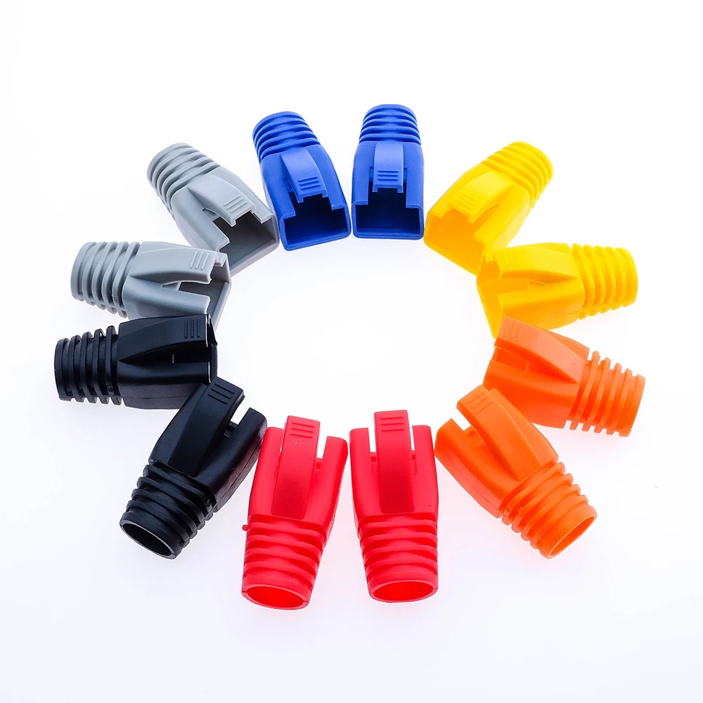 

10 pcs RJ45 Adapter Cap Ethernet Network Cable Connector Plugs Cover Socket Boots Hea