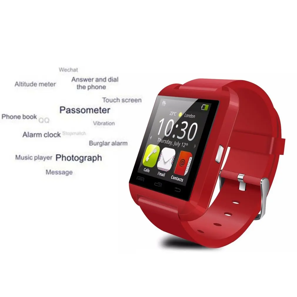 U8 Bluetooth спортивные умные часы высотомер браслет игрок дистанционное управление камера карты для Android подарки для детей
