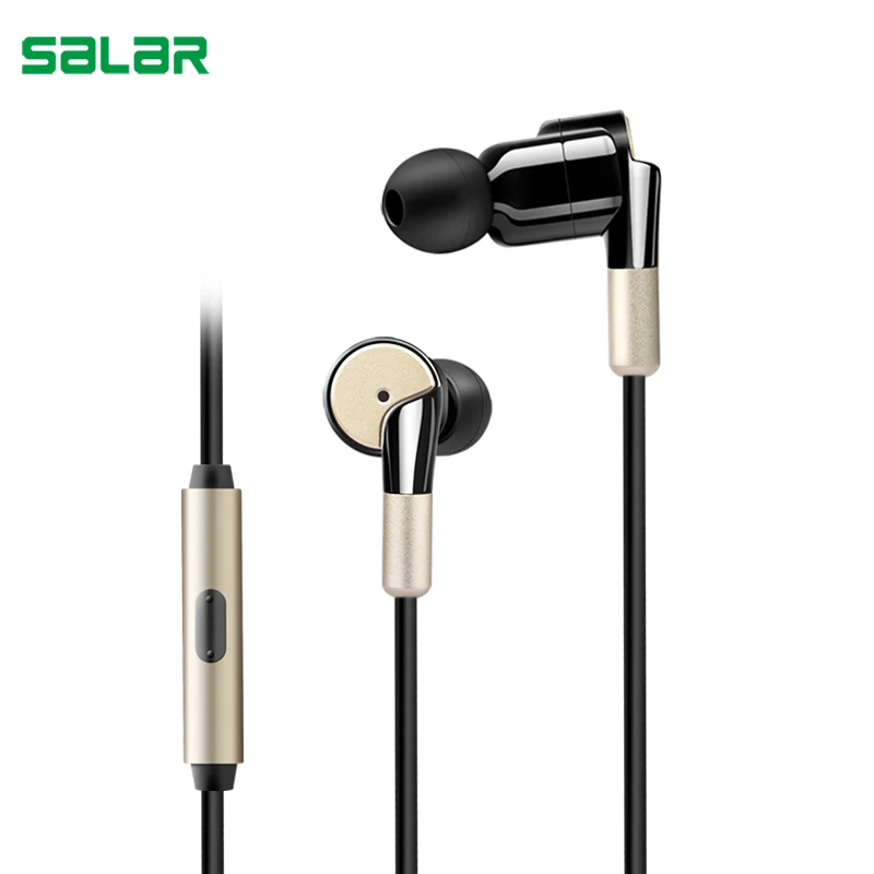 Наушники Salar S990 Bass In ear вибрационный металлический стерео игровые наушники